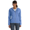 Comfort Colors Women's Flo Blue 9.5 oz. Full-Zip Hooded Sweatshirt