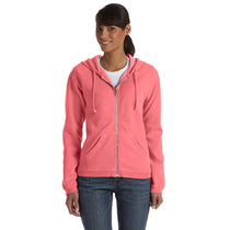 Comfort Colors Women's Neon Red Orange 9.5 oz. Full-Zip Hooded Sweatshirt