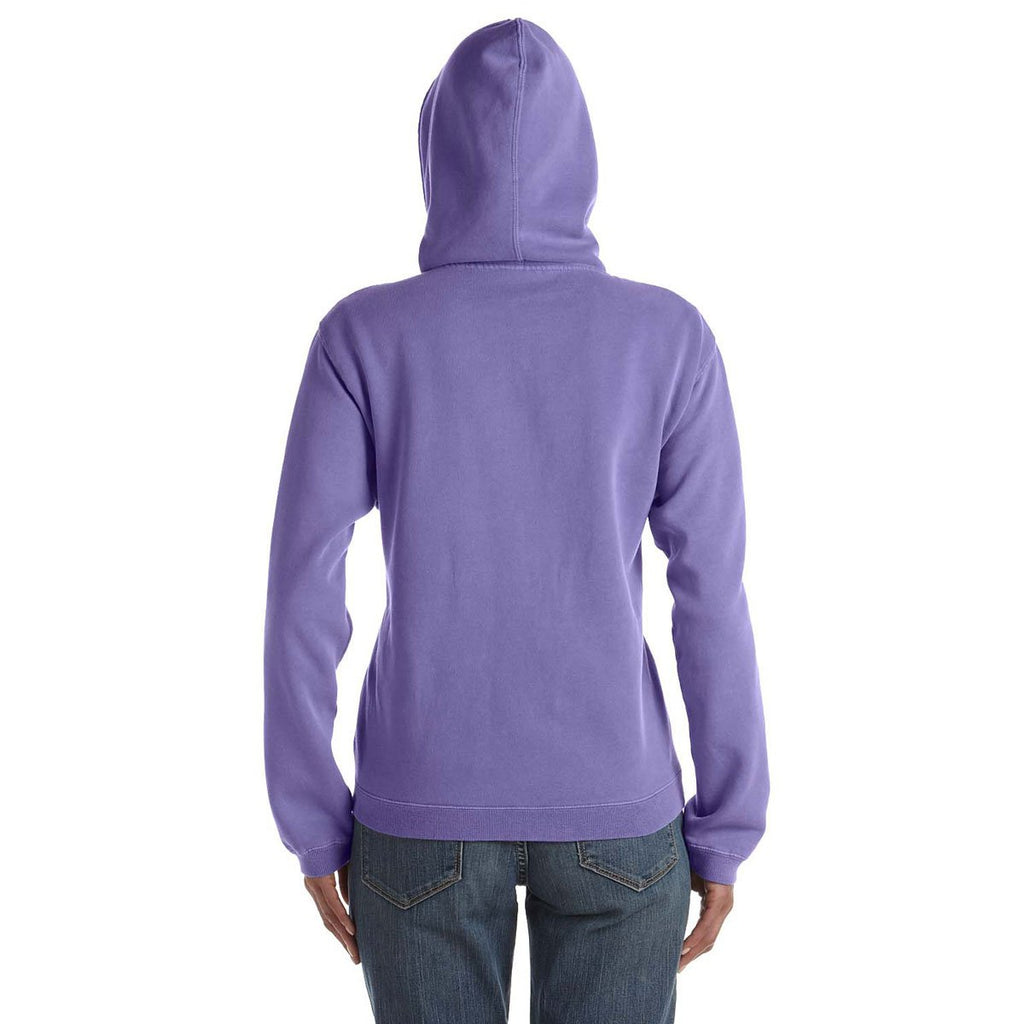 Comfort Colors Women's Violet 9.5 oz. Full-Zip Hooded Sweatshirt