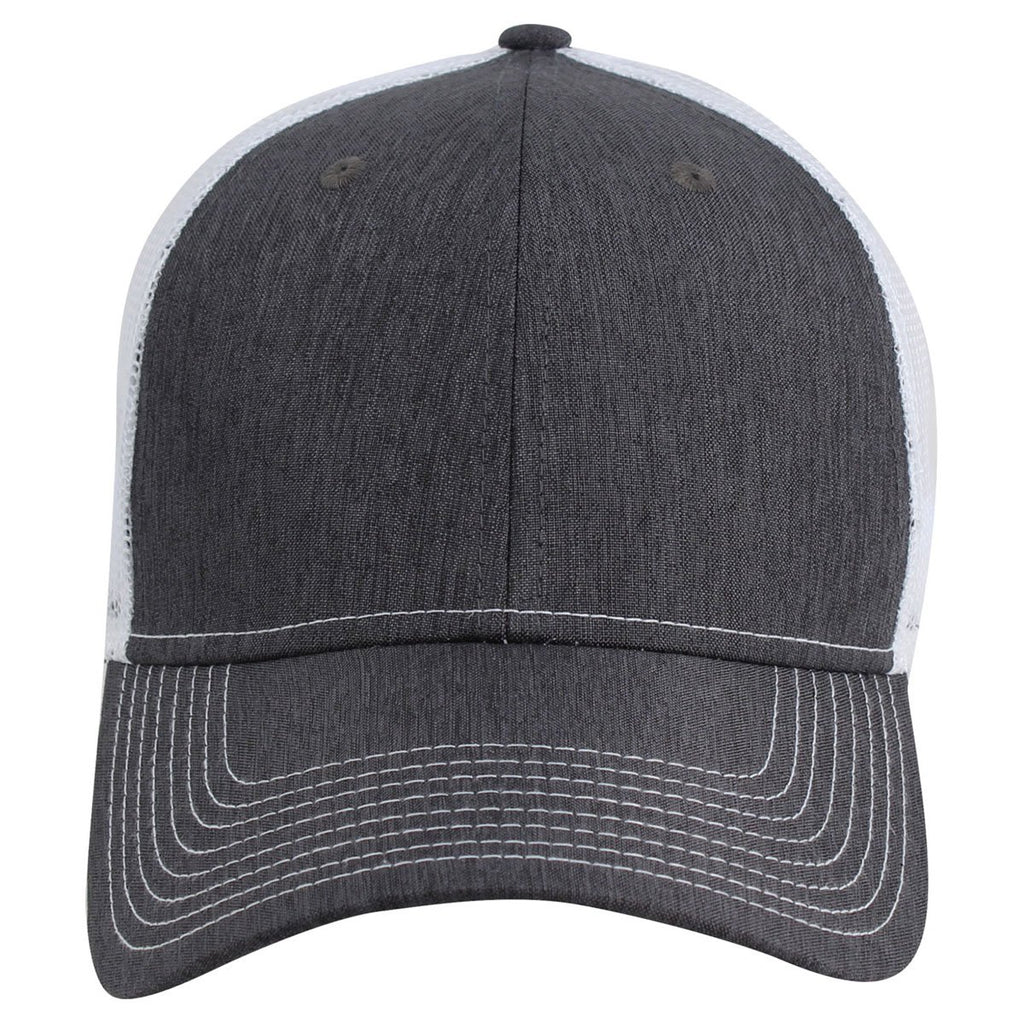 AHEAD Charcoal Linen/White Cotton Linene Snap Back Cap