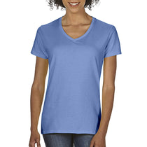 Comfort Colors Women's Flo Blue Midweight RS V-Neck T-Shirt
