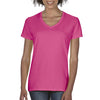 Comfort Colors Women's Neon Pink Midweight RS V-Neck T-Shirt
