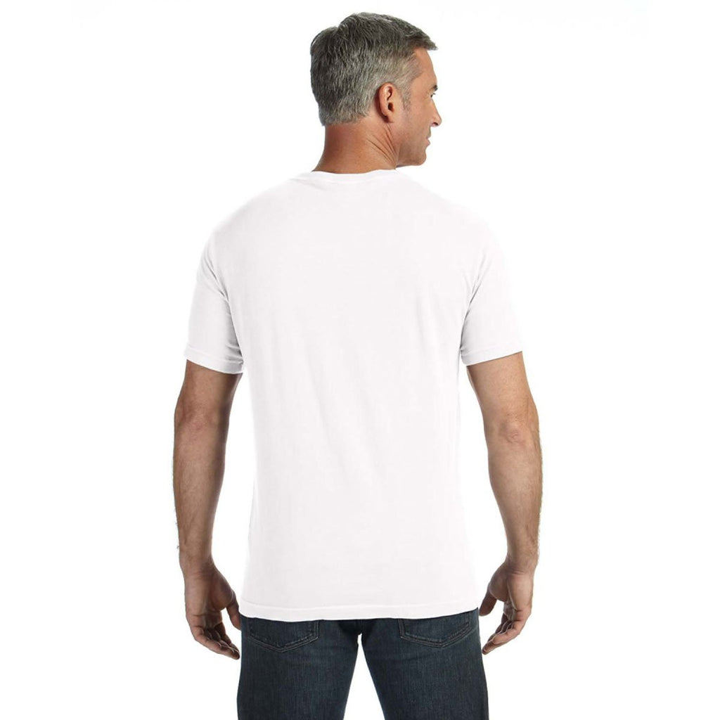 Comfort Colors Men's White 5.4 Oz. V-Neck T-Shirt