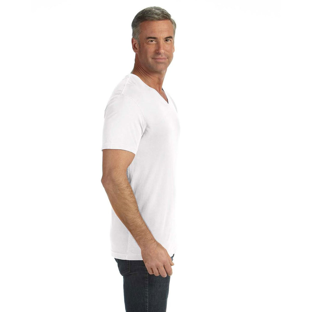 Comfort Colors Men's White 5.4 Oz. V-Neck T-Shirt