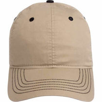 AHEAD Khaki Lightweight Solid Contrast Stitch Cap