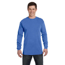 Comfort Colors Men's Neon Blue 6.1 Oz. Long-Sleeve T-Shirt