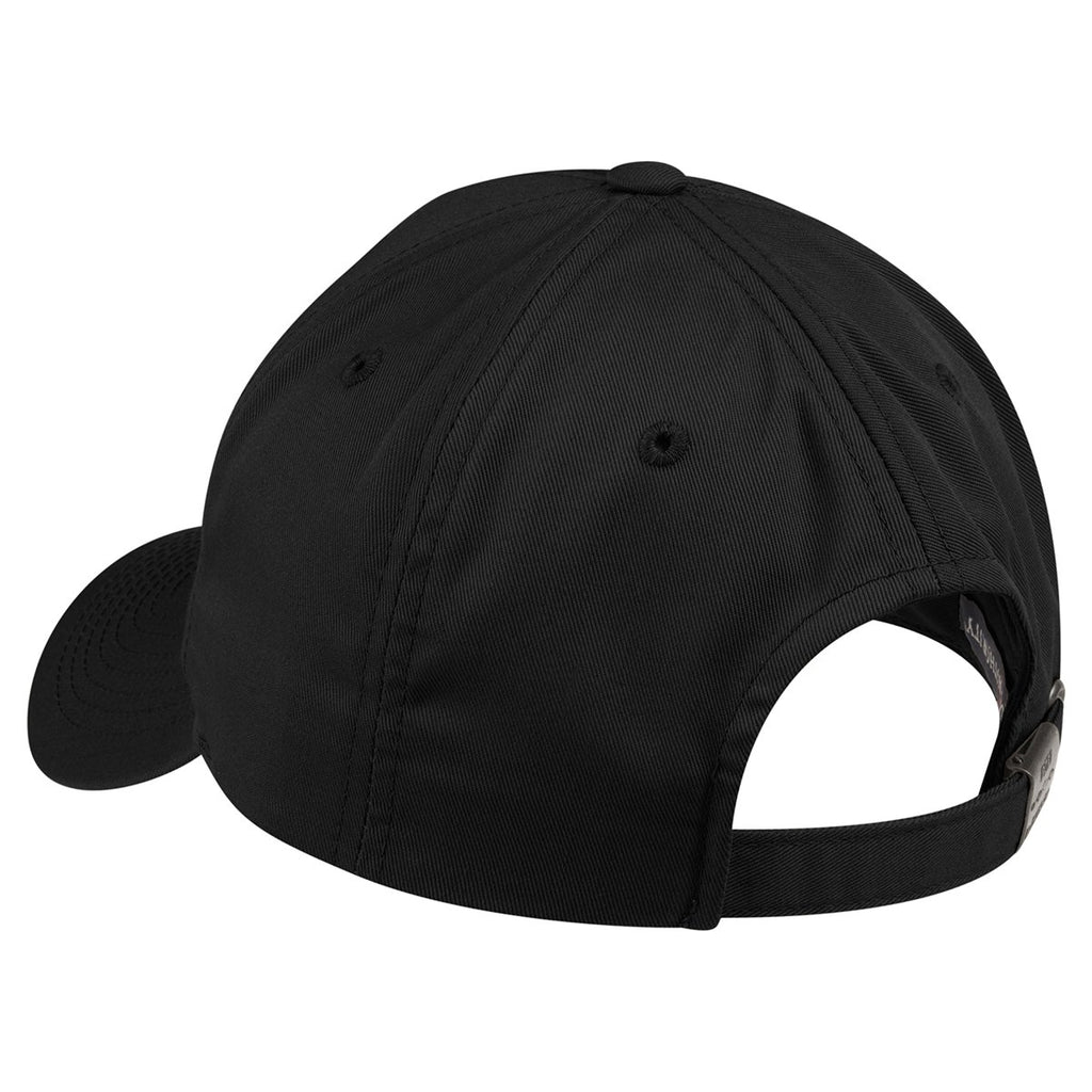 Port Authority Black Fine Twill Cap