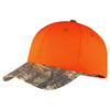 Port Authority Orange Blaze/Realtree Xtra Safety Cap with Camo Brim