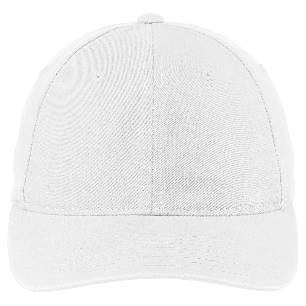 Port Authority White Flexfit Garment Washed Cap