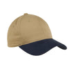 Port Authority Khaki/Navy Two-Tone Brushed Twill Cap