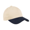 Port Authority Natural/Navy Two-Tone Brushed Twill Cap