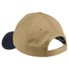 Port Authority Khaki/Navy Two-Tone Brushed Twill Cap