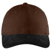 Port Authority Brown/Black Two-Tone Brushed Twill Cap