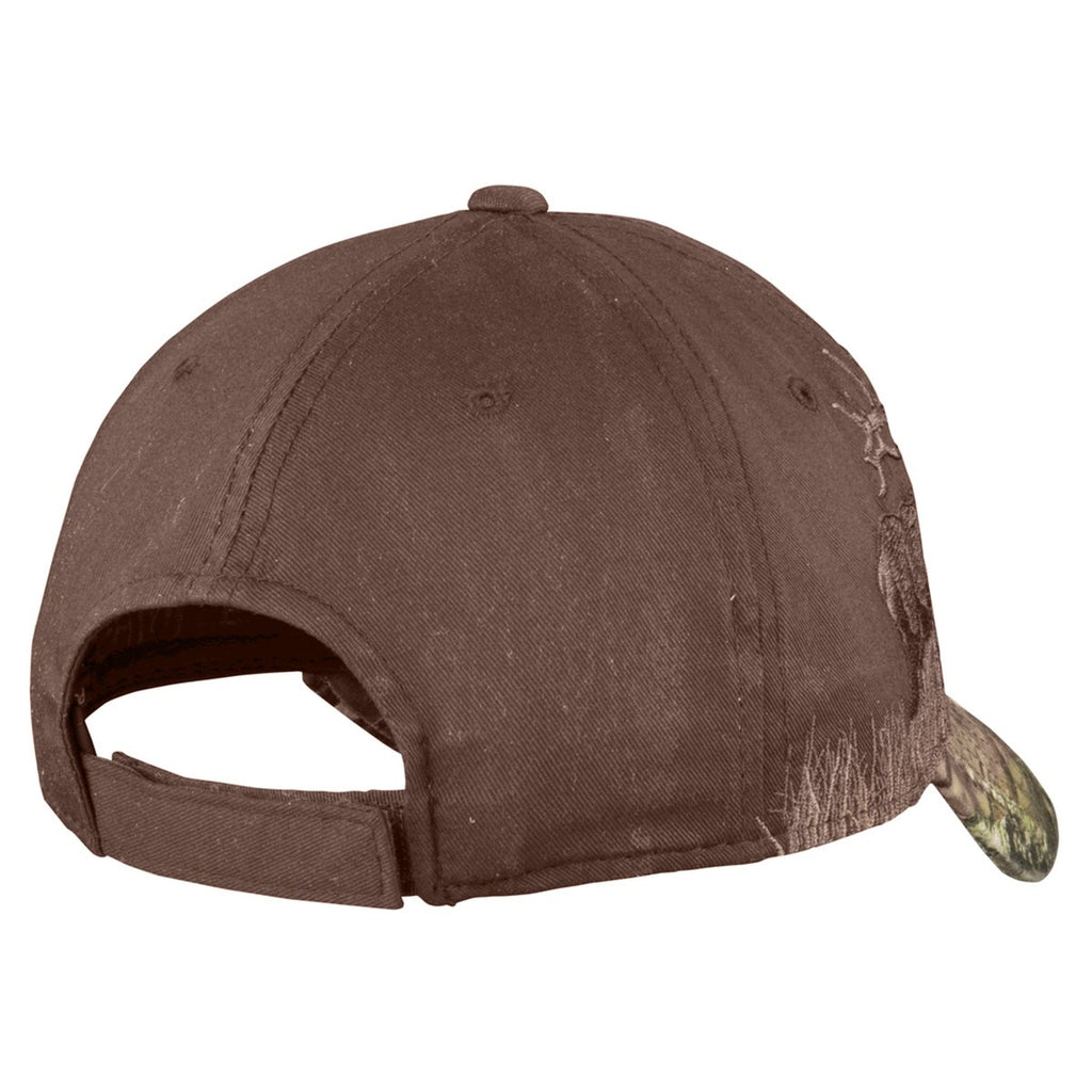 Port Authority Mossy Oak Infinity/ Chocolate/ Elk Embroidered Camouflage Cap