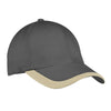 Port Authority Graphite/Stone Contrast Stripe Sandwich Bill Cap