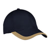 Port Authority Navy/Khaki Contrast Stripe Sandwich Bill Cap