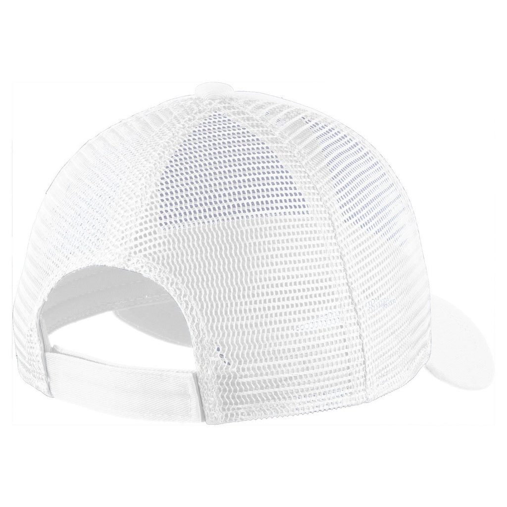 Port Authority White Adjustable Mesh Back Cap