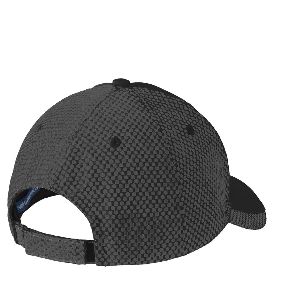 Port Authority Black/White Two-Color Mesh Back Cap