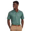 Cutter & Buck Men's Seaweed Heather Forge Paisley Print Polo