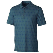 Cutter & Buck Men's Indigo Pike Geo Grid Print Polo