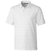 Cutter & Buck Men's White Pike Geo Grid Print Polo