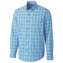 Cutter & Buck Men's Chambers Soar Fine Line Plaid Shirt