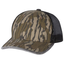 Outdoor Cap Mossy Oak Bottomland/Black Weathered Bound Visor Trucker Cap