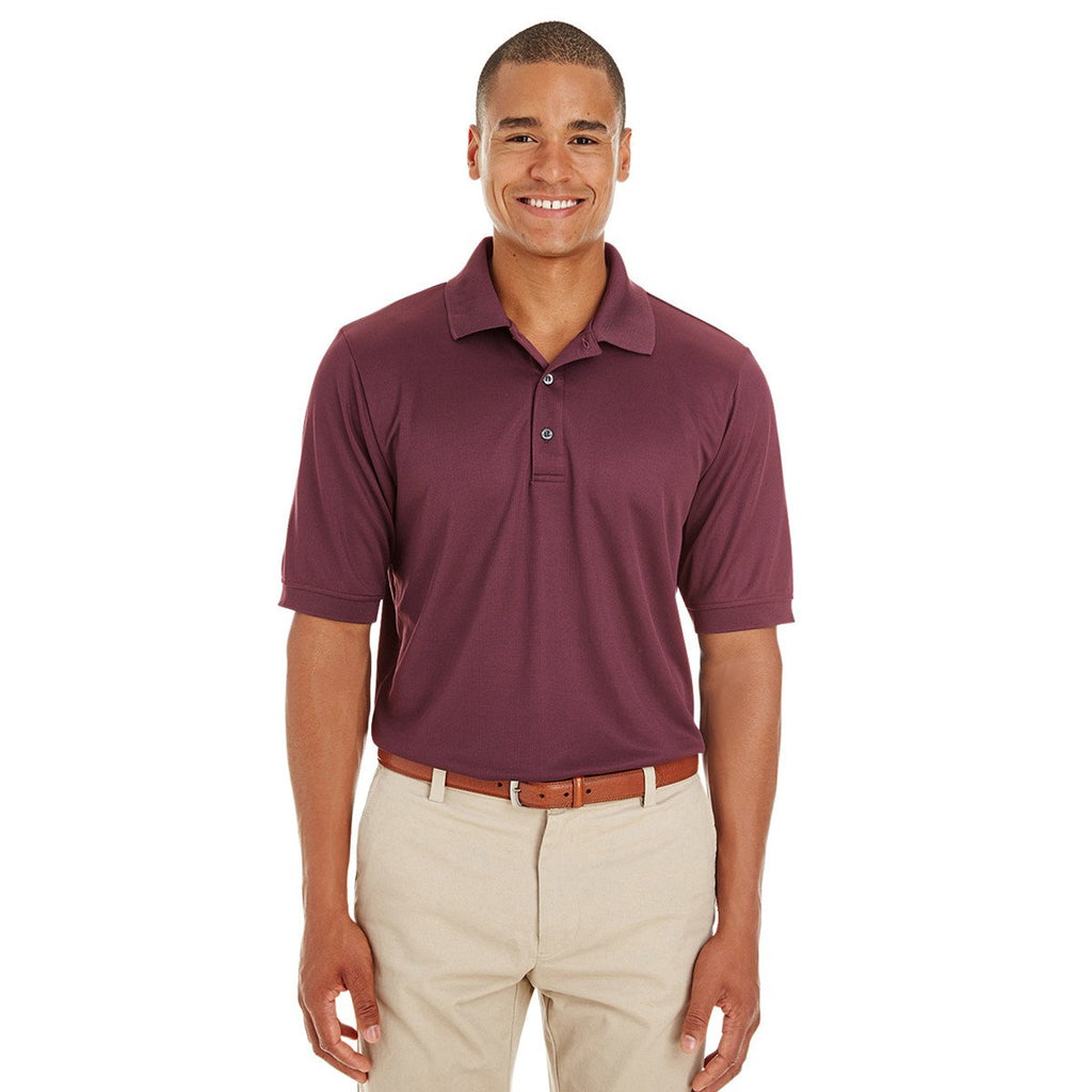 Core 365 Men's Burgundy Pilot Textured Ottoman Polo