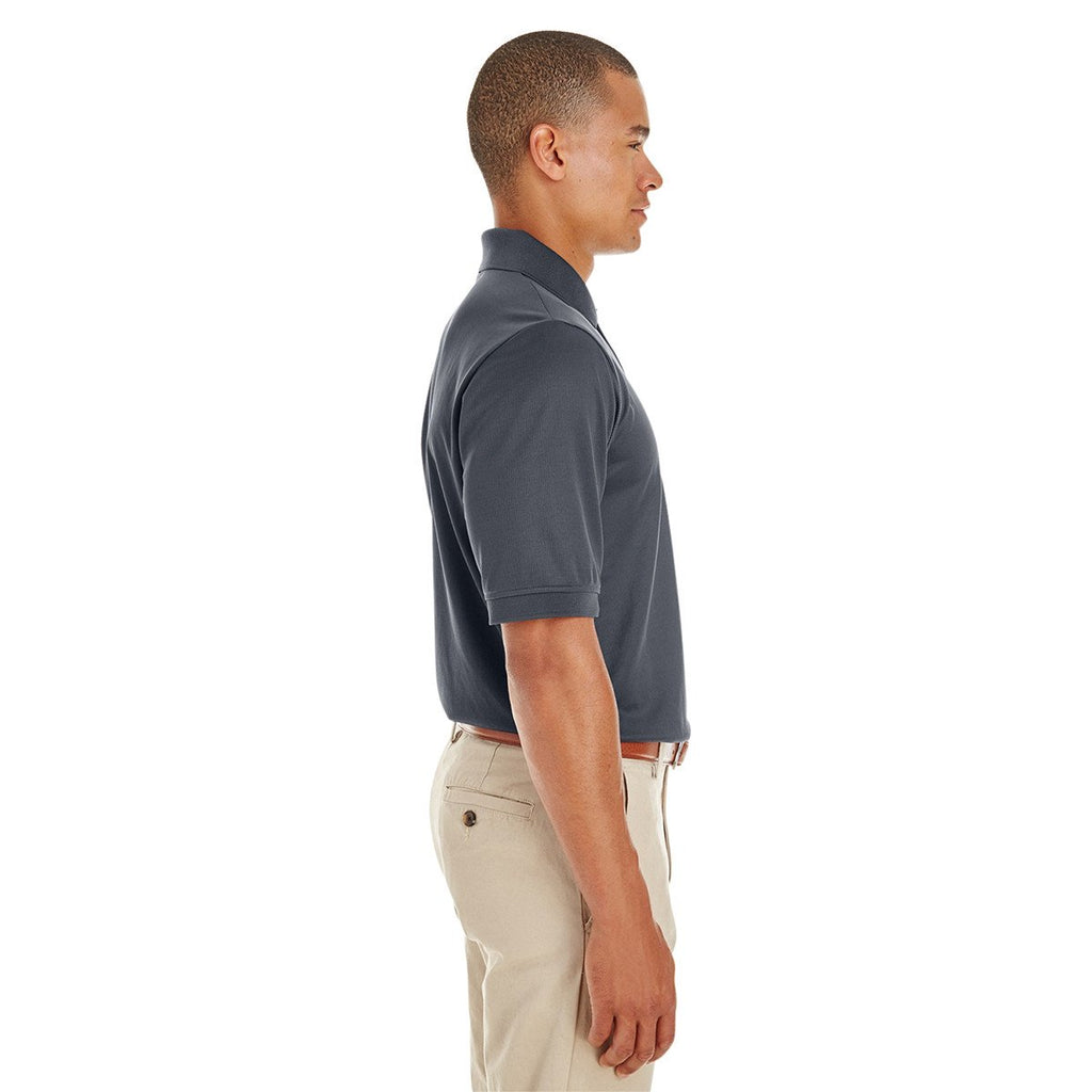 Core 365 Men's Carbon Pilot Textured Ottoman Polo