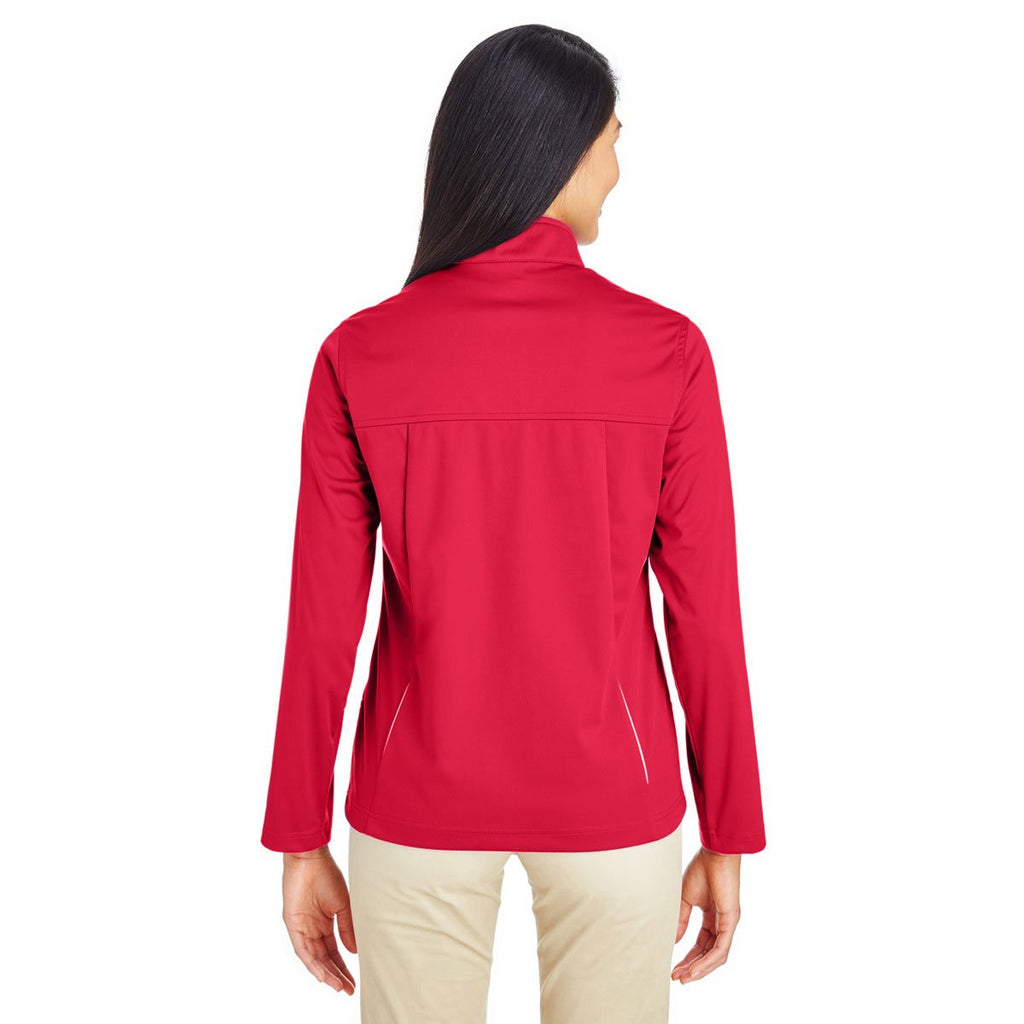 Core 365 Women's Classic Red Techno Lite Three-Layer Knit Tech Shell