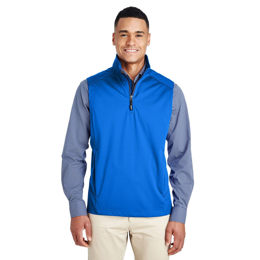 Core 365 Men's True Royal Techno Lite Three-Layer Knit Tech Quarter Zip Vest