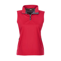 Core 365 Women's Classic Red Techno Lite Three-Layer Knit Tech Quarter Zip Vest