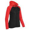 Stormtech Women's Black/Bright Red Omega Two-Tone Zip Hoody