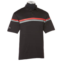 Callaway Men's Black Patterned Stripe Performance Polo