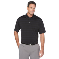 Callaway Men's Black Horizontal Textured Polo