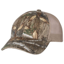 Outdoor Cap Khaki/Realtree Edge Washed Brushed Mesh Cap