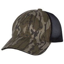Outdoor Cap Mossy Oak Bottomland/Black Washed Brushed Mesh Cap