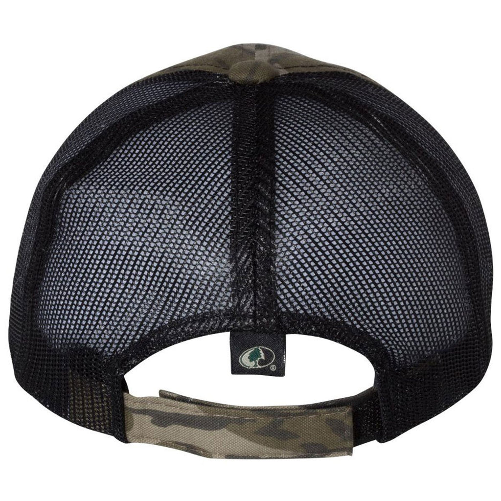 Outdoor Cap Mossy Oak Bottomland/Black Washed Brushed Mesh Cap