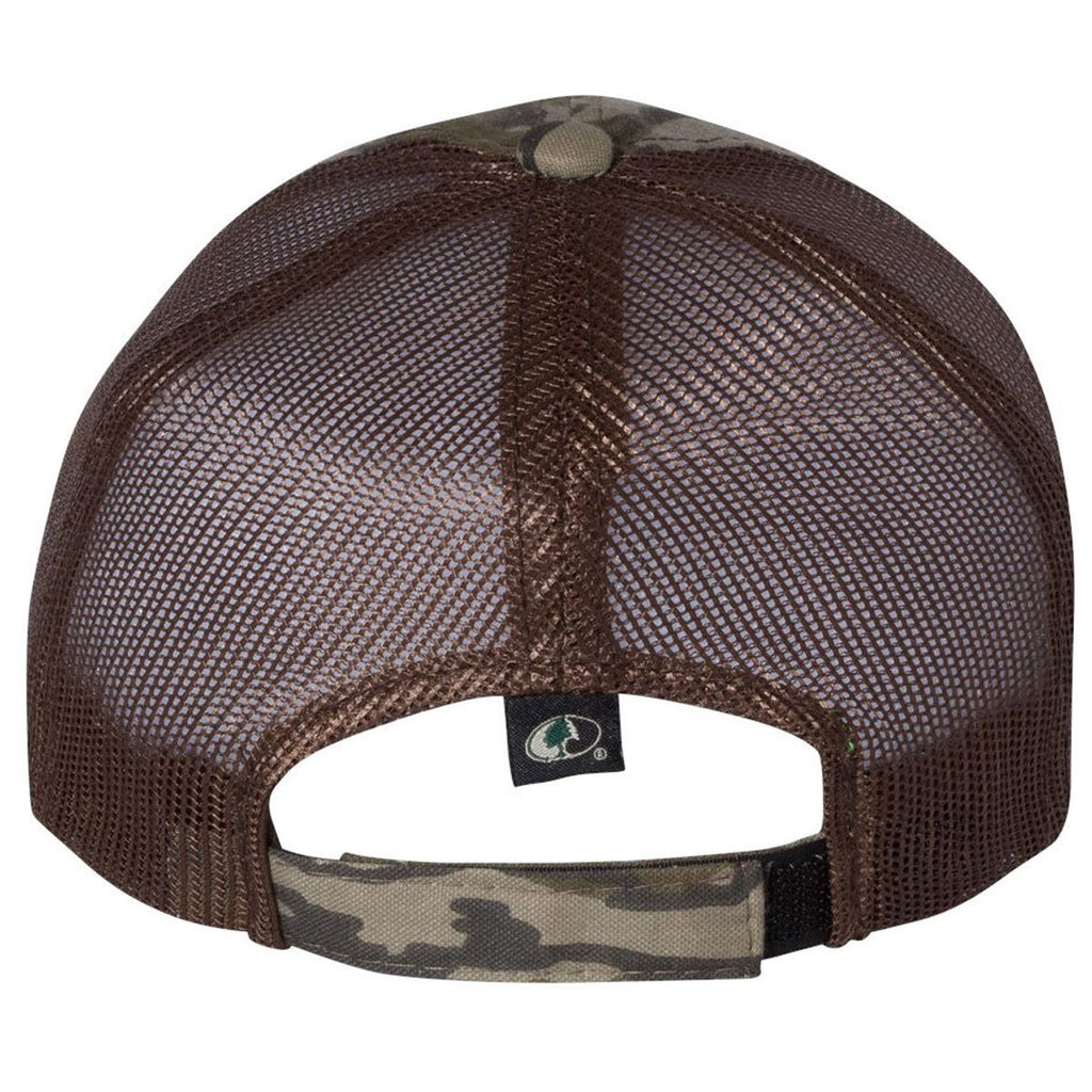 Outdoor Cap Mossy Oak Bottomland/Brown Washed Brushed Mesh Cap