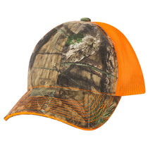 Outdoor Cap Mossy Oak Country/Neon Orange Washed Brushed Mesh Cap