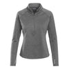 Landway Women's Heather Grey Alpha Heathered 1/4-Zip Pullover