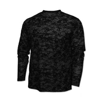 BAW Men's Black Xtreme Tek Digital Camo Long Sleeve Shirt