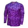 BAW Men's Purple Xtreme Tek Digital Camo Long Sleeve Shirt