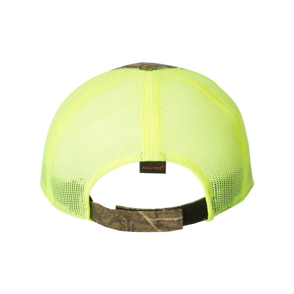 Outdoor Cap Realtree Xtra/Neon Yellow Camo Cap with Neon Mesh Back