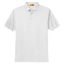 CornerStone Men's White Industrial Pique Polo