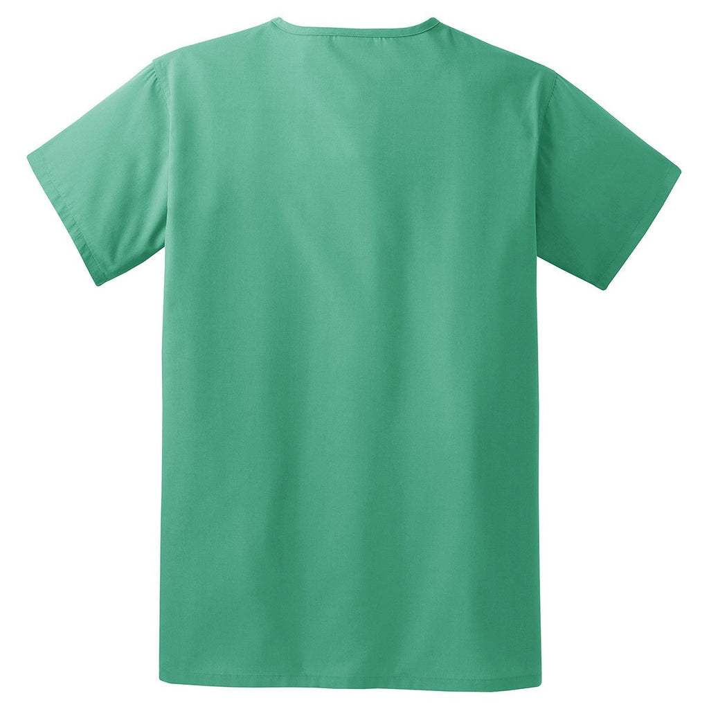 CornerStone Jade Green Reversible V-Neck Scrub Top