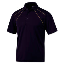 BAW Men's Purple/Gold Dual Line Cool-Tek Polo