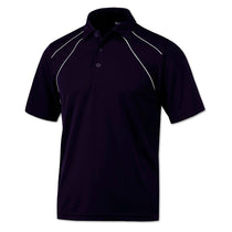BAW Men's Purple/White Dual Line Cool-Tek Polo