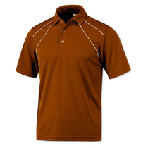 BAW Men's Texas Orange/White Dual Line Cool-Tek Polo