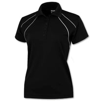 BAW Women's Black/White Dual Line Cool-Tek Polo